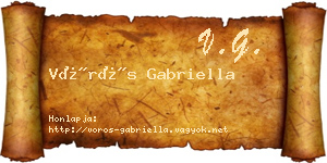 Vörös Gabriella névjegykártya
