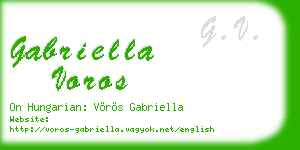 gabriella voros business card
