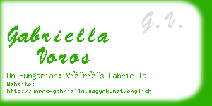 gabriella voros business card